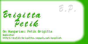 brigitta petik business card